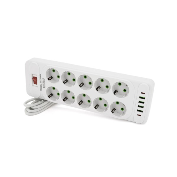 Фото - Сетевой фильтр Voltronic F35U, 10 розеток 2 м (F35U-White)